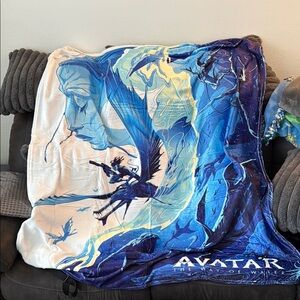 Source Unknown Blue and White Fantasy Blanket